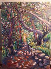 Load image into Gallery viewer, Original Oil Painting, Road in Summer Garden, 24.5x31.5x1.5inch, 210528