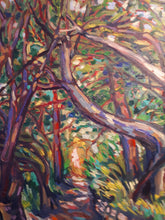 Load image into Gallery viewer, Original Oil Painting, Road in Summer Garden, 24.5x31.5x1.5inch, 210528
