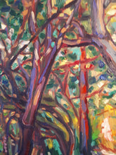 Load image into Gallery viewer, Original Oil Painting, Road in Summer Garden, 24.5x31.5x1.5inch, 210528