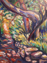 Load image into Gallery viewer, Original Oil Painting, Road in Summer Garden, 24.5x31.5x1.5inch, 210528