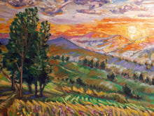 Load image into Gallery viewer, Original Oil painting, Hiking Road - Landscape of Canada , 210611, 47.5x23.5x1.5 inch