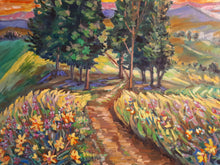 Load image into Gallery viewer, Original Oil painting, Hiking Road - Landscape of Canada , 210611, 47.5x23.5x1.5 inch