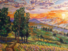 Load image into Gallery viewer, Original Oil painting, Hiking Road - Landscape of Canada , 210611, 47.5x23.5x1.5 inch