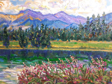 Load image into Gallery viewer, Original Oil Painting, West Coast View-Canada Landscape , Reflection of Mountain