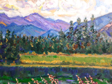 Load image into Gallery viewer, Original Oil Painting, West Coast View-Canada Landscape , Reflection of Mountain
