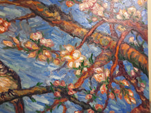 Load image into Gallery viewer, Original Oil Painting, Birds in Spring Blossom, 210906, 24x48x1