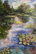 Load image into Gallery viewer, Original Oil Painting, Lily Pond, 47.5x31.5x1.5, 220612