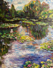 Load image into Gallery viewer, Original Oil Painting, Lily Pond, 47.5x31.5x1.5, 220612