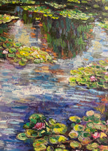 Load image into Gallery viewer, Original Oil Painting, Lily Pond, 47.5x31.5x1.5, 220612