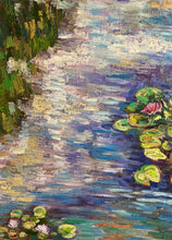Load image into Gallery viewer, Original Oil Painting, Lily Pond, 47.5x31.5x1.5, 220612