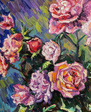 Load image into Gallery viewer, Original Oil Painting, Rose Flower in Vase, 80x60x4cm, 220712