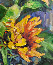 Load image into Gallery viewer, Original Oil Painting, Sunflower in Vase, 60x80x4cm, 220712