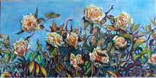 Load image into Gallery viewer, Original Oil Painting, Yellow Roses , 19.5"x39.5", 50cmx100cm, 171107