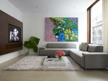 Load image into Gallery viewer, Original Oil Painting on streched Canvas, Flower Shop, Modern Art, Expression Art, Flower art, 1802131, 55.1x39.4 inch