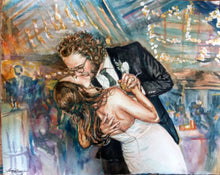 Load image into Gallery viewer, Original Watercolor Wedding Picture Painting. 8x10",