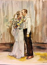 Load image into Gallery viewer, Original Watercolor Wedding Picture Painting. 8x10",