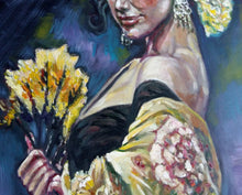 Load image into Gallery viewer, Original Oil painting, Spanish Beauty, 20"x16", 1806072