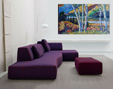 Load image into Gallery viewer, Original Oil Painting, Autumn Birch Trees, 47.5x31.5", 1808222, Free Shipping