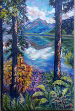 Load image into Gallery viewer, Original Oil Painting, Autumn Pine Trees landscape, 47.5"x31.5",120x80cm,189201, Free Shipping