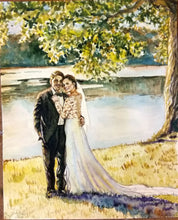 Load image into Gallery viewer, Original Watercolor Wedding Picture Painting. 8x10",