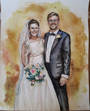 Load image into Gallery viewer, Custom Wedding Picture Painting, Watercolor, Many Sizes