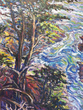 Load image into Gallery viewer, Original Oil Painting, Trees on coast, 24x18 inch, 2002181