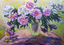 Load image into Gallery viewer, Original Oil Painting, PeoneyFlower in Vase, 50x70cm, 19.5x27.5", 20204231