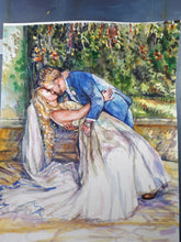 Load image into Gallery viewer, Custom Wedding Picture Painting, Watercolor, Many Sizes