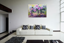Load image into Gallery viewer, Original Oil Painting, PeoneyFlower in Vase, 50x70cm, 19.5x27.5", 20204231