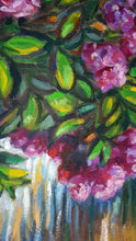 Load image into Gallery viewer, Original Oil Painting,Pink Flower on River Bank, 80x60cm, 2009211