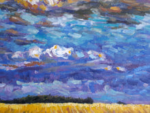 Load image into Gallery viewer, Original Oil Painting, Cloudy Field