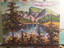 Load image into Gallery viewer, Original Oil painting, Canada Rocky Mountain, 24.5x31.5", 20210111