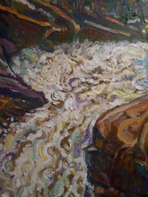 Load image into Gallery viewer, Original Oil Painting , Athabasca Falls in Jasper Park Canada, 31.5x24.5, 210127