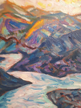 Load image into Gallery viewer, Original Oil Painting, Pine Trees on Rocky Mountain, 24.5x31.5x1.5,210127