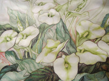 Load image into Gallery viewer, Original water color painting, large Size 22"x30", Calla Flower , green, white, leaves, 150129