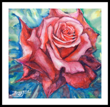 Load image into Gallery viewer, Original Water Color Painting, Large Size 22"x22", Red Rose, Unframed, 150216