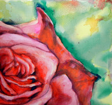 Load image into Gallery viewer, Original Water Color Painting, Large Size 22"x22", Red Rose, Unframed, 150216