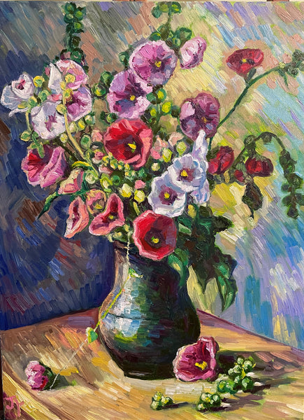 Four Paintings of Flower in Vase