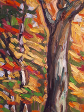 Load image into Gallery viewer, Original Oil Painting, Autumn Trees on River Bank, 24.5x31.5 inch, 210527
