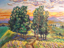 Load image into Gallery viewer, Original Oil painting, Hiking Road - Landscape of Canada , 210611, 47.5x23.5x1.5 inch
