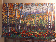 Load image into Gallery viewer, Original Oil Painting on Canvas, Autumn Banff-Landscape of Canada, 80x120cm,210628
