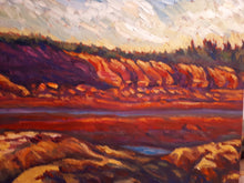 Load image into Gallery viewer, Original Oil Painting, Canada East Coast Landscape-PEI Red Stone
