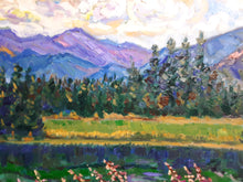 Load image into Gallery viewer, Original Oil Painting, West Coast View-Canada Landscape , Reflection of Mountain
