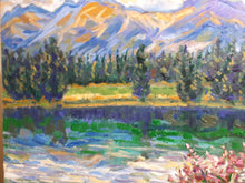 Load image into Gallery viewer, Original Oil Painting, West Coast View-Canada Landscape , Reflection of Mountain
