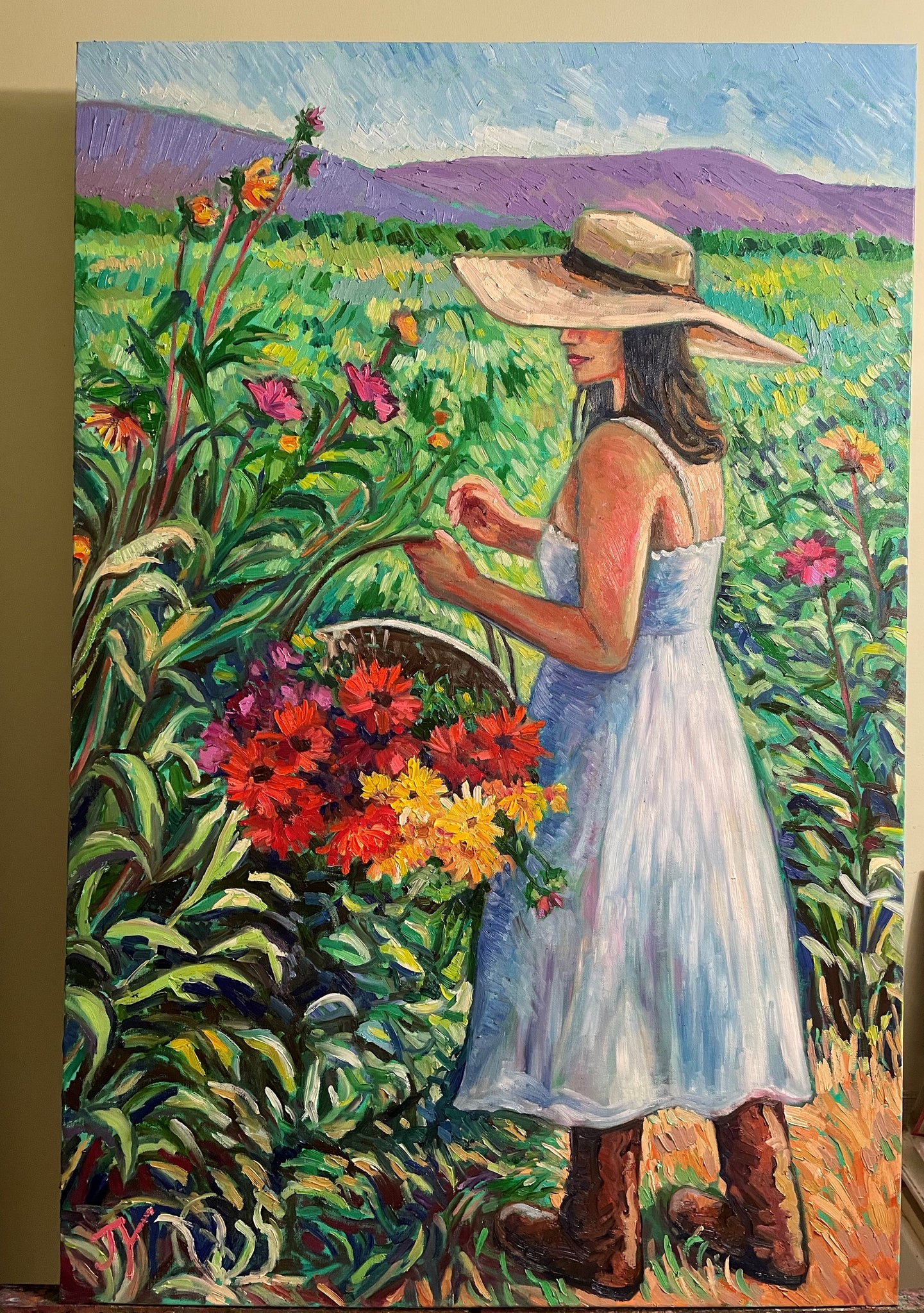 Woman in Flower Field JennyYao