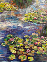 Load image into Gallery viewer, Original Oil Painting, Lily Pond, 47.5x31.5x1.5, 220612
