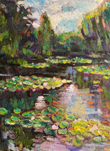 Load image into Gallery viewer, Original Oil Painting, Lily Pond, 47.5x31.5x1.5, 220612
