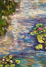 Load image into Gallery viewer, Original Oil Painting, Lily Pond, 47.5x31.5x1.5, 220612
