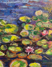 Load image into Gallery viewer, Original Oil Painting, Lily Pond, 47.5x31.5x1.5, 220612
