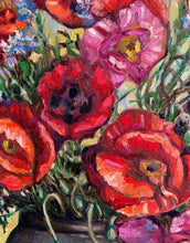 Load image into Gallery viewer, Original Oil Painting, Still life- Poppy Flower in Vase, 23.5x31.5x1.5inch, 220711
